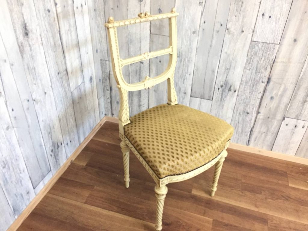フランス アンティークチェア 花 木製 椅子 ヴィンテージ