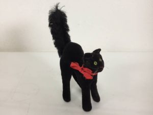 シュタイフ Black Tom Cat 10cm ブラックトムキャット ぬいぐるみ 置物 黒猫 ネコ Steiff アンティーク